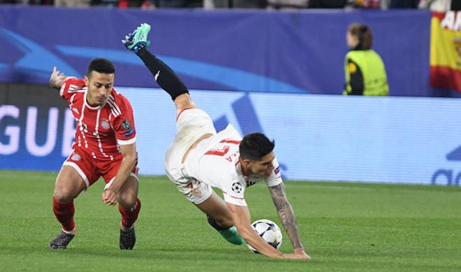 Correa, en el partido contra el Bayern. (Foto: Kiko Hurtado).