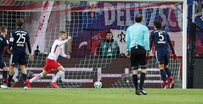 El gol del triunfo del RB Leizpig.