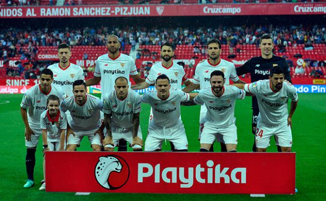 El último once del Sevilla FC de esta temporada. (FOTO: Kiko Hurtado)