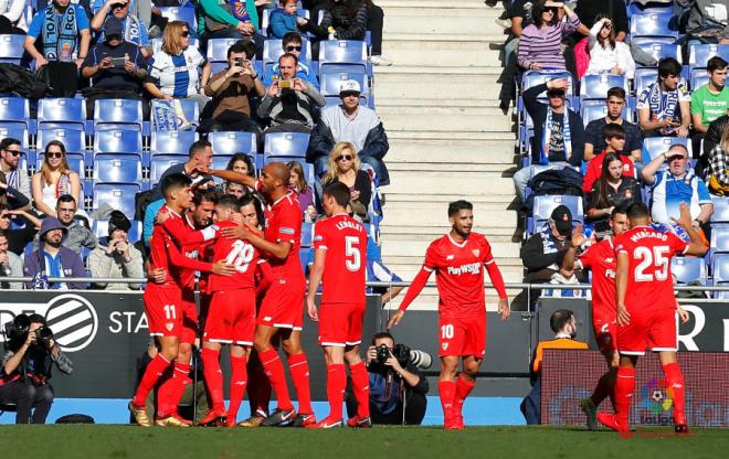 La celebración de uno de los goles.