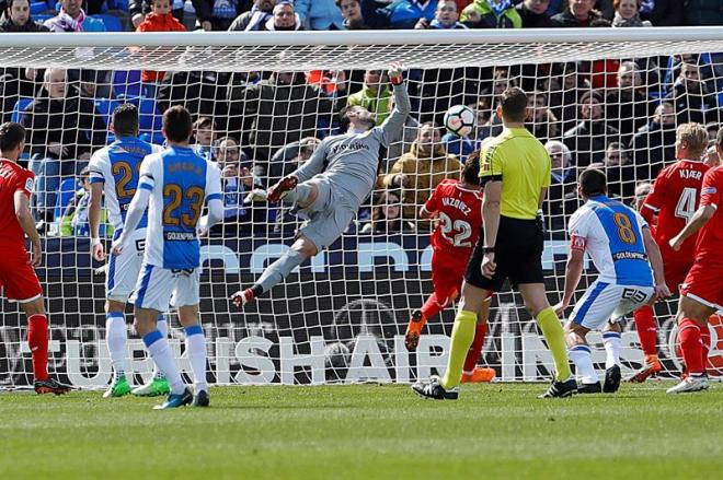 Primer gol del Leganés, al que no llega Sergio Rico.