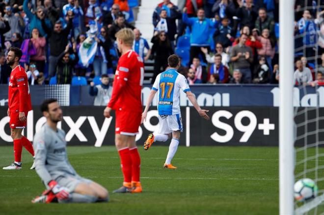 Imagen del segundo gol del Leganés.