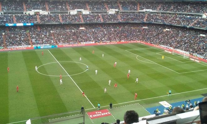 El estadio Santiago Bernabéu, al inicio del encuentro.