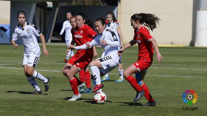 Imagen del partido entre el Fundación Albacete y el Sevilla Femenino.