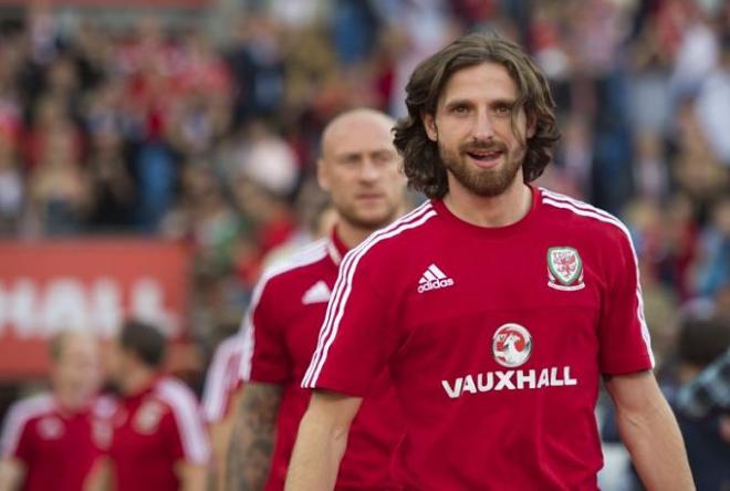 Joe Allen con la selección de Gales.