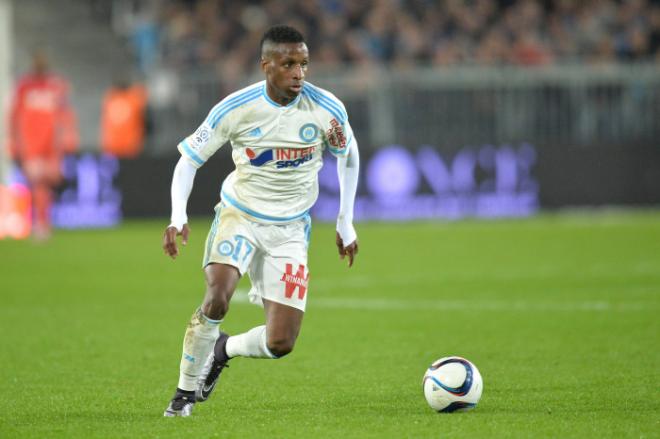 Bouna Sarr, en un partido con el Olympique de Marsella.