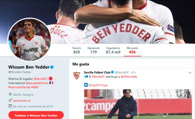 La cuenta de Twitter de Ben Yedder.