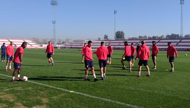 Daniel Carriço, en el entrenamiento (Foto: Sevilla FC).