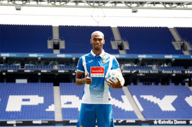 Naldo, en su presentación con el Espanyol.