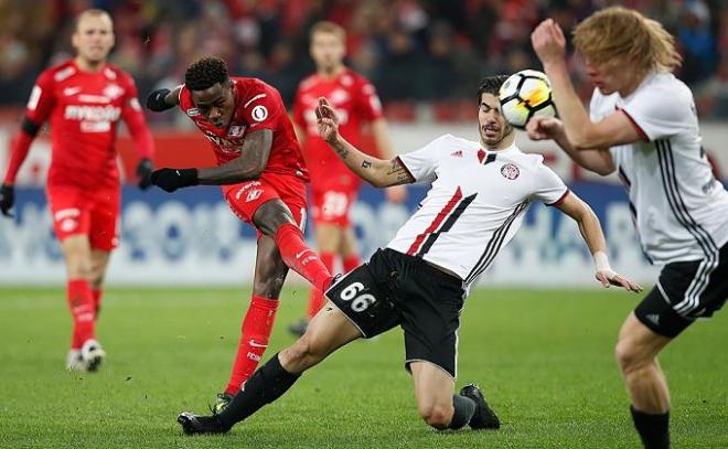 Imagen del partido del Spartak de Moscú ante el Amkar.