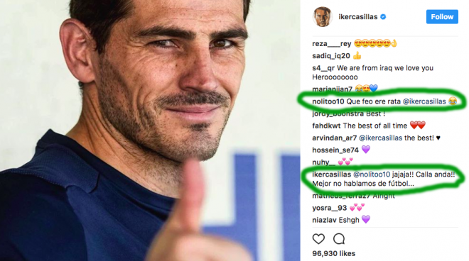 Casillas y su respuesta a Nolito.