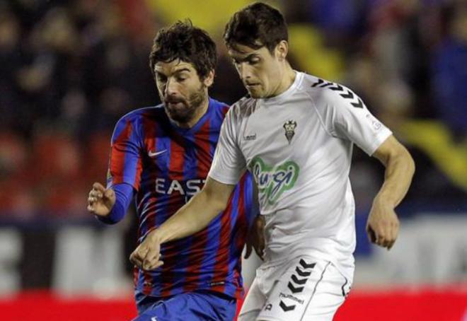 Víctor Pérez, en la vuelta de Copa frente al Albacete