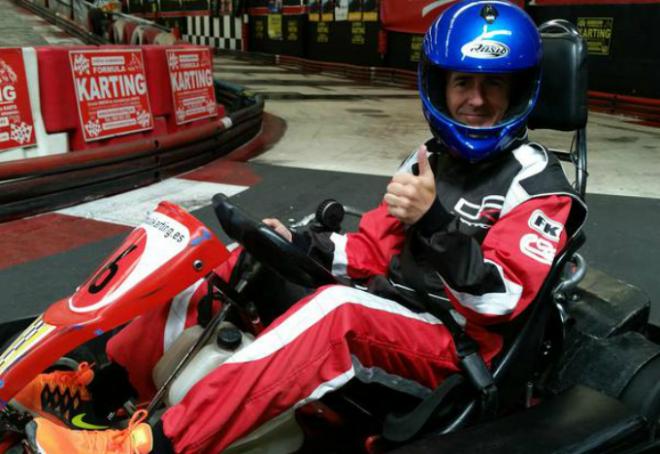 Lucas probó un Kart de 270 cc en el Circuito Indoor de Velocidad de Granada (Foto: KartingGranada)