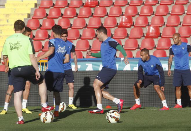 Imagen del último entrenamiento del Levante UD previo al duelo ante el Córdoba (Jorge Ramírez)