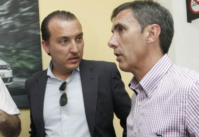 Manolo Salvador con el presidente Quico Catalán