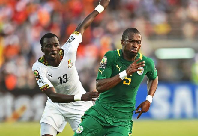 Diop, con la selección de Senegal frente a Ghana (Foto: Eurosport.com)