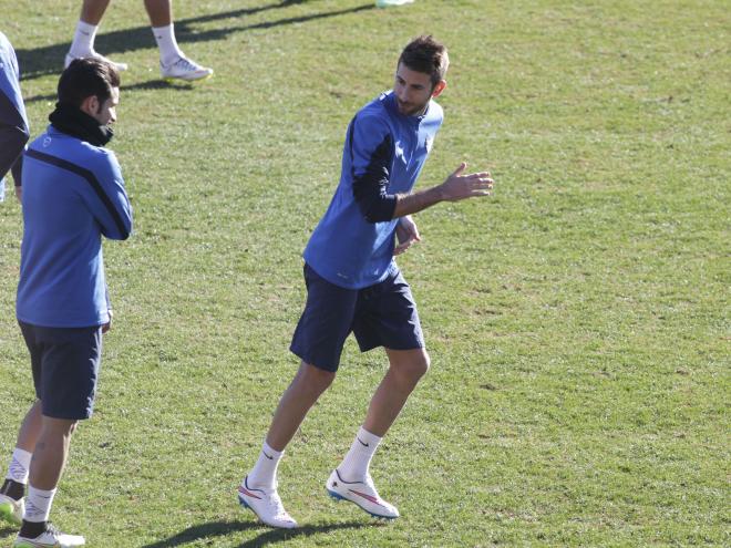 José Mari, el día de su primer entrenamiento con el Levante UD