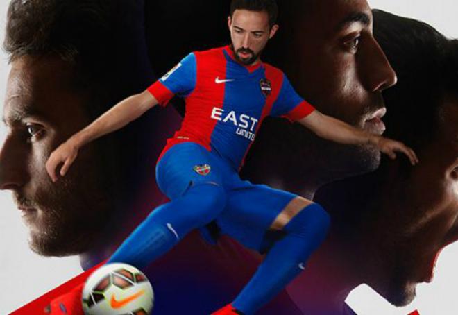 Morales es el modelo escogido para el cartel de la nueva equipación (Levante UD)