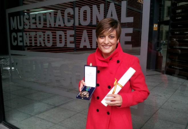 Ana Carrascosa, con su distinción de la Real Orden del Mérito Deportivo.