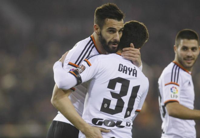 El extremo Jose Luis Gayà hizo el primer gol del Valencia ante el Espanyol en Mestalla y fue clave. (Foto: D. González)