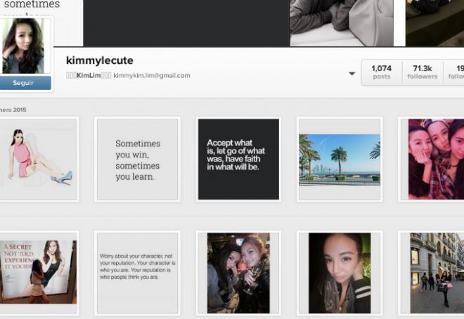 El Instagram de Kim Lim sigue dando mucho que hablar.