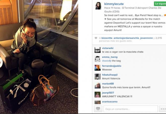 Kim Lim en el aeropuerto de París antes de venir a Valencia.