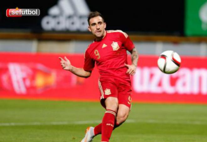 Paco Alcácer, otro gol más con la Selección Española (Foto SeFútbol)