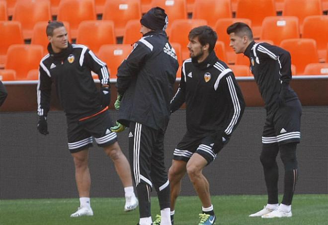 André Gomes ha completado la sesión de trabajo de Nuno sin problemas y está disponible. (Foto: D. González)