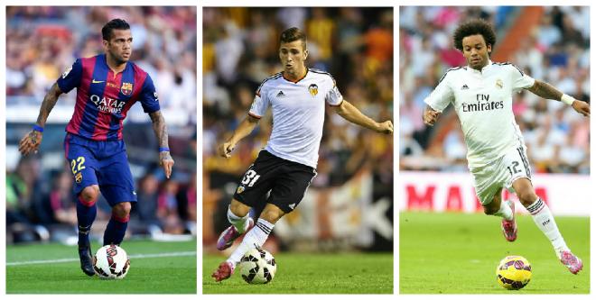 Gayá, Marcelo y Alves encabezan la lista de defensores asistentes de la Liga.