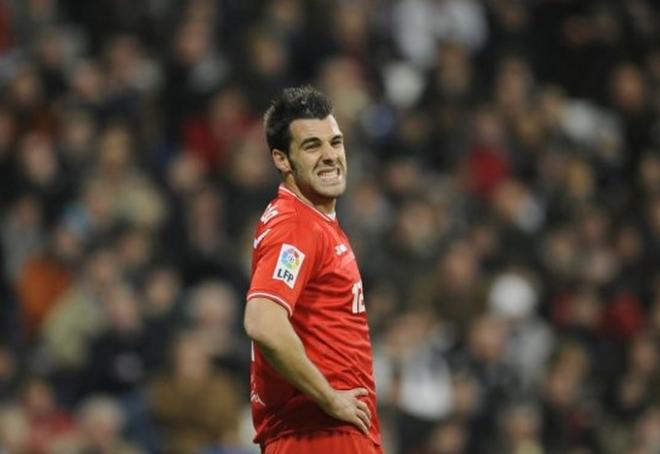 Negredo, en su última visita al Bernabéu.