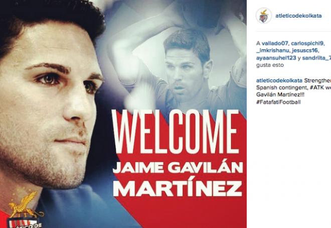 Bienvenida del Atlético Calcuta a Gavilán en sus redes sociales.