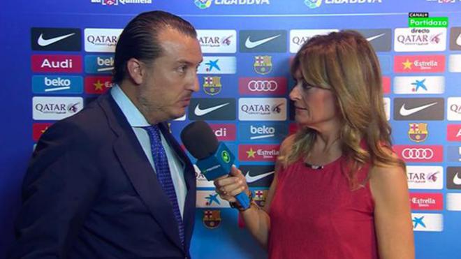 Quico Catalán, presidente del Levante UD, en las cámaras del Canal+.