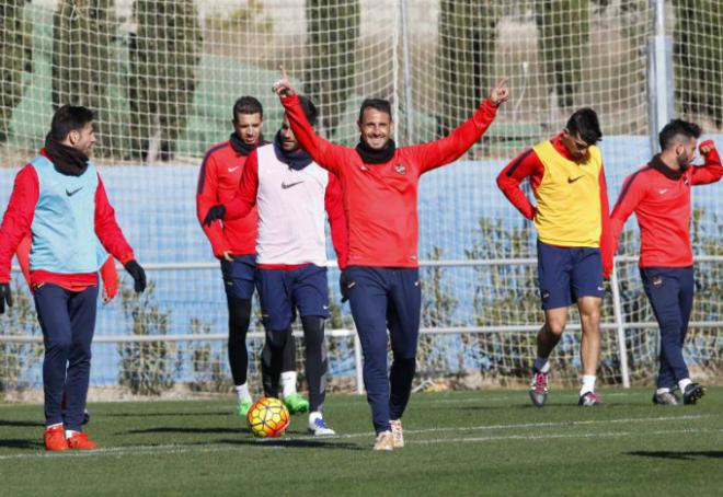 Pedro López, jugador del Levante UD, en un entrenamiento