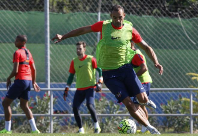 Juanfran García, capitán del Levante UD, en un entrenamiento