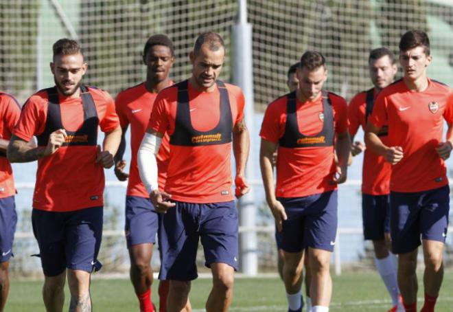 Juanfran García, jugador del Levante UD, en un entrenamiento