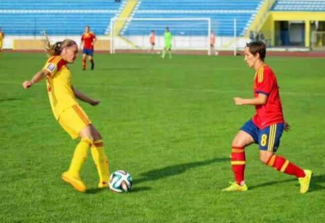 Oli Oprea, en un partido con la selección de Rumanía