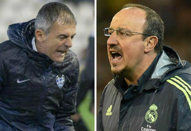 Lucas Alcaraz y Rafa Benítez, entrenadores del Levante UD y el Real Madrid, respectivamente