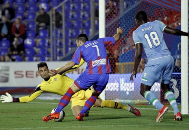 David Barral, en el Levante-Betis de 2013-14