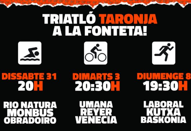 Tres duelos como local para Valencia Basket en ocho días.