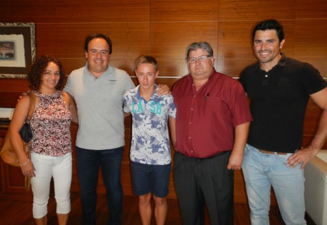 Valera en un homenaje recibido en agosto en su pueblo.