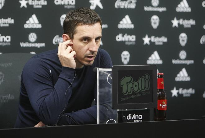 Gary Neville, entrenador del Valencia CF.