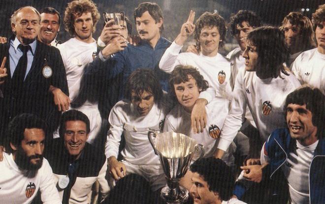 El Valencia de Di Stefano ganó la Recopa de Europa en 1980.