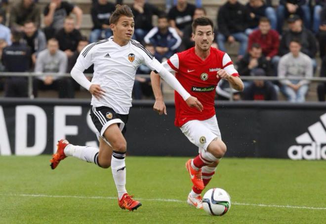 Fran Villalba empezó de titular contra el Hércules (Foto: Valencia CF)