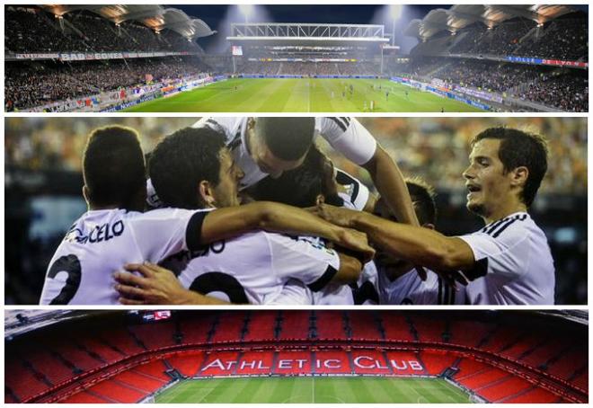Dos estadios complicados para el Valencia CF.