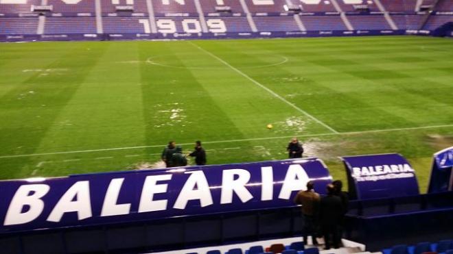 Estado del césped del Ciutat antes del Levante-Rayo.