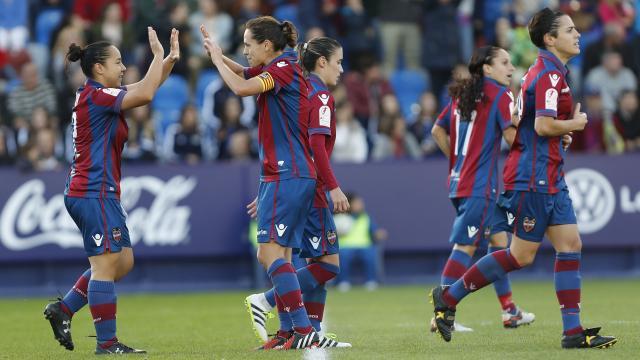 El Levante UD celebra una victoria.