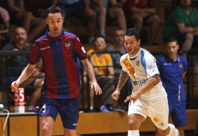 Carlos Márquez, en un partido del Levante UD FS contra el Catgas Santa Coloma.