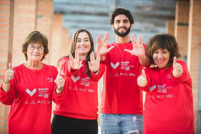 Voluntarios para el Maraton.