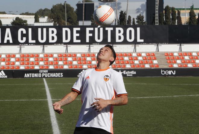 El chileno, el día de su presentación.