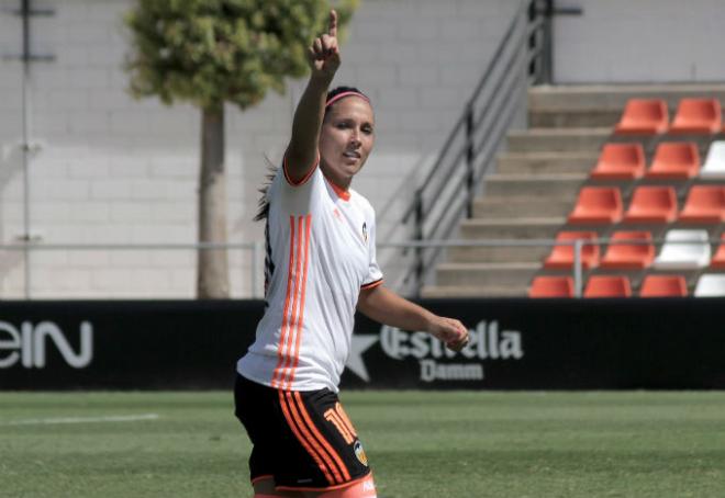 Mari Paz Vilas ha sido la única goleadora del encuentro frente al Rayo Vallecano. (Foto: Valencia CF)